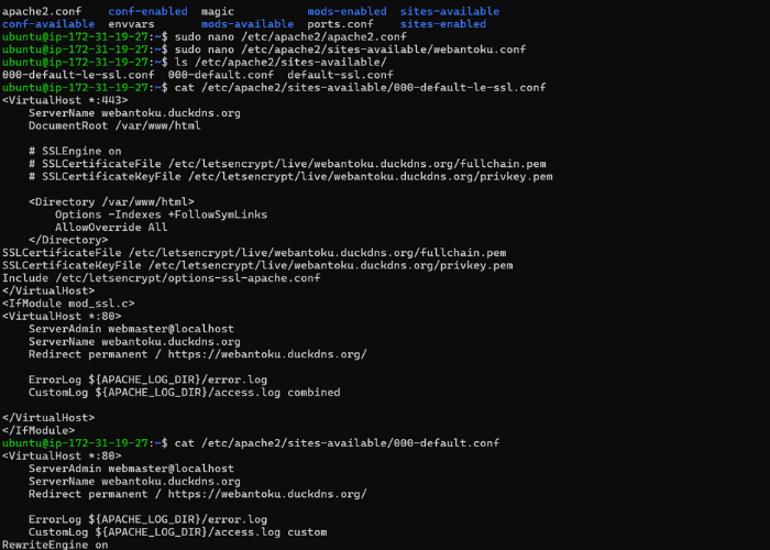 Konfigurasi http dan https